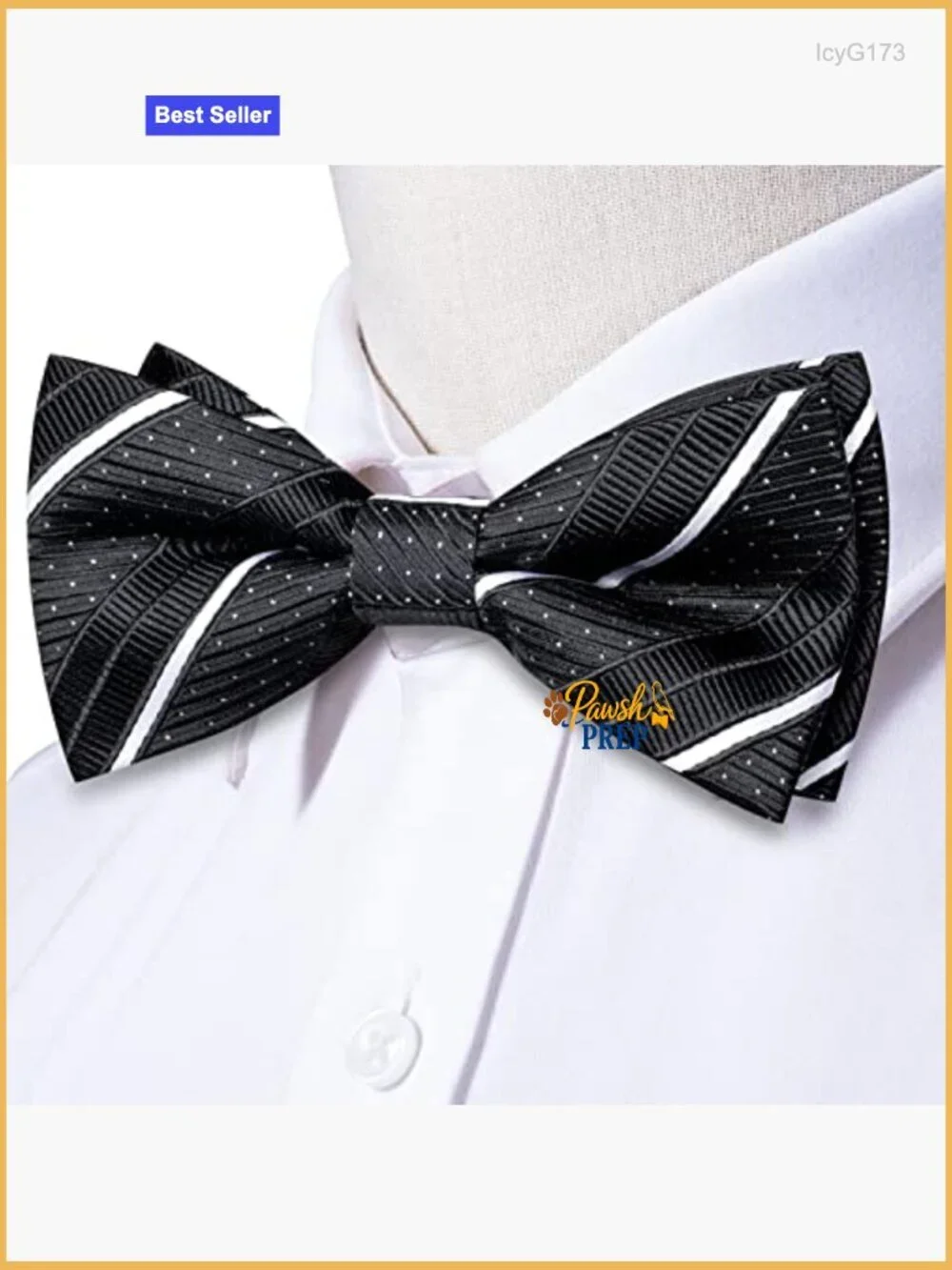 Men's Silk Bow Tie Set with Pocket Square and Cufflinks for Formal Wear